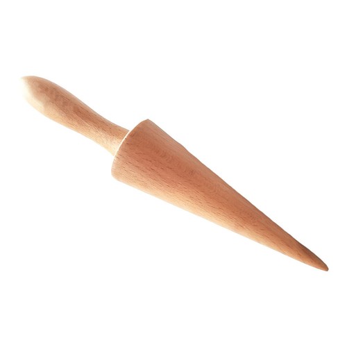Wooden ice cream cone maker - cream,