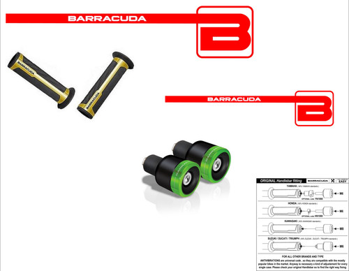 Barracuda gold knobs - gold, green