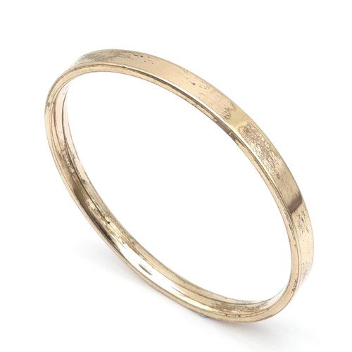 Rolled gold armlet bangle - gold,
