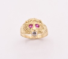 Men's Unisex Lion Head Ring