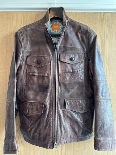 Boss orange leather man - boss, orange,