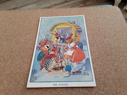 Rene cloke postcard - cloke, gypsies