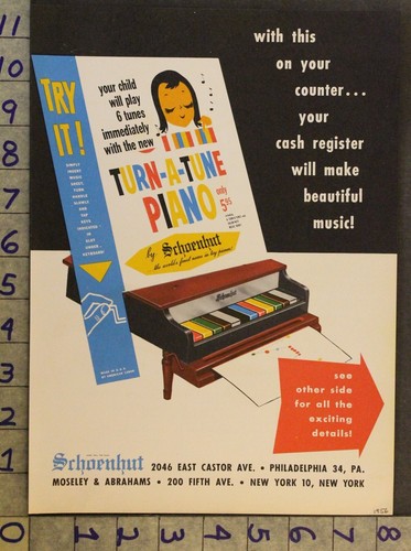 1956 turn tune piano - piano, schoenhut