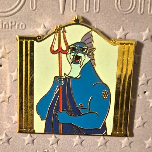 Disney poseidon character pin - disney,