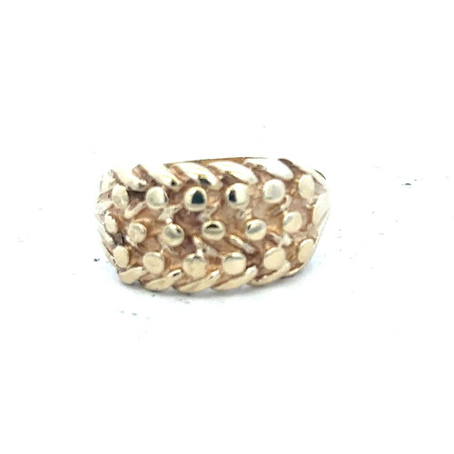 9ct yellow gold keeper - , ring