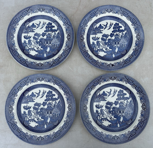 Churchill blue willow pattern - churchill,