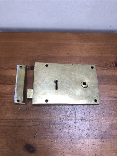 Solid brass rim lock vintage - solid,