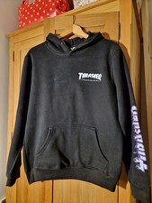 Thrasher Black Hoodie Size