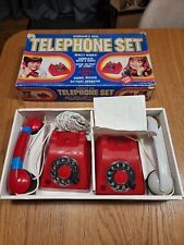 RARE Vintage Dial Telephone Toy Intercom Set Durham's Dial 1970's Not Working