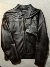 John Lewis /Guise- Black Leather Jacket (Medium).New.Free Postage.