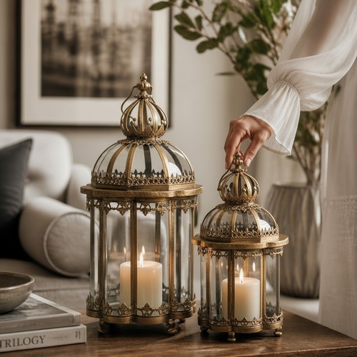 Stunning metal gold tealight - stunning,