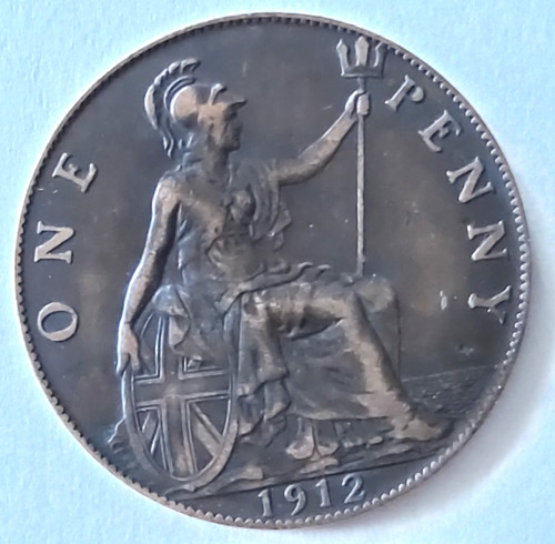 King george 1912 penny - 1912,