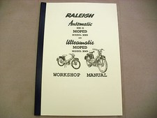 Raleigh Moped/ RM9/Ultramatic/ RM8/Auto/ Workshop Manual/With Exploded Diagrams