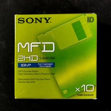 Pack Of 10  Sony MFD IBM  Formatted 1.44mb Floppy Disks. Still in sealed wrapper