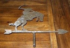 Weather vane, Brass, Cowboy On  Horse, Vintage
