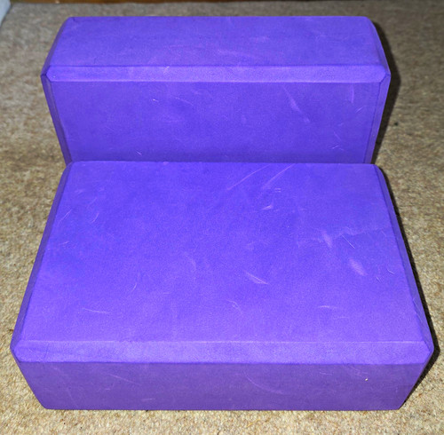 Purple foam yoga blocks - purple,