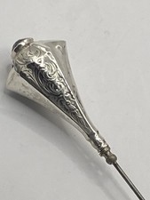 SILVER ART DECO HAT PIN