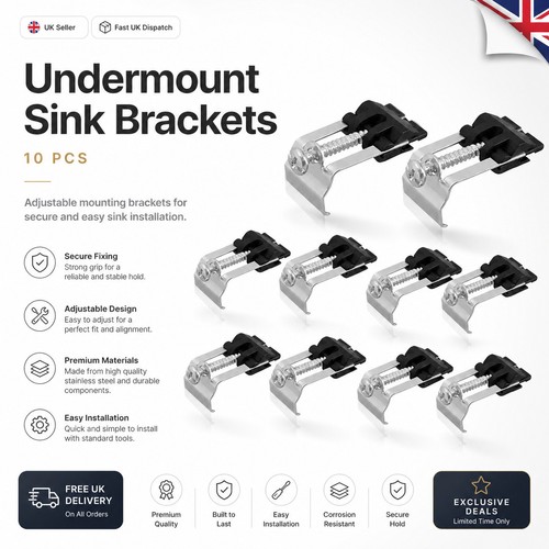 Undermount sink brackets - sink,
