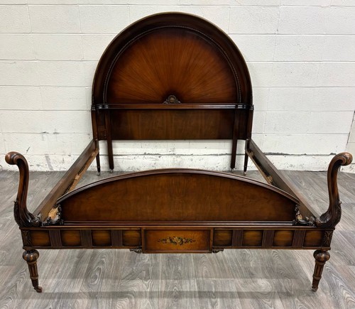 Antique full size mahogany bed - antique,