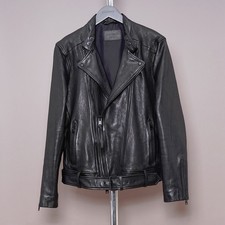 ALL SAINTS Leather Jacket Mens