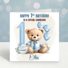 1st Birthday Card Personalised