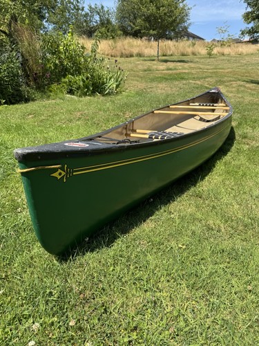 Old town penobscot canoe with - old,