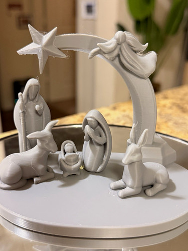 White nativity scene figurine - white,