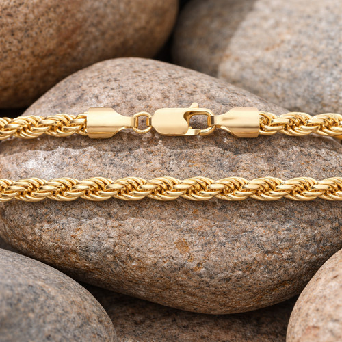 18ct gold rope - chain, 5mm
