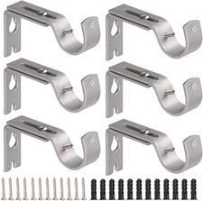 Curtain Pole Brackets, 6Pcs