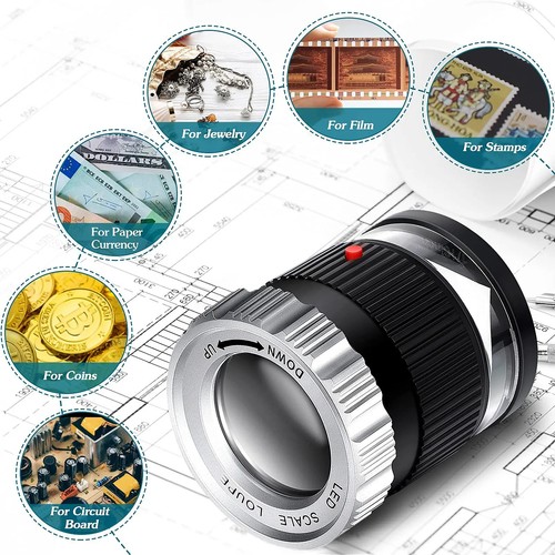 30x led pocket magnifier - led,