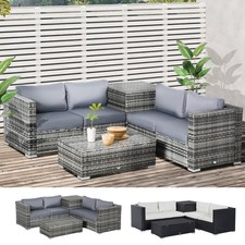 6 PCs Rattan Furniture Sofa