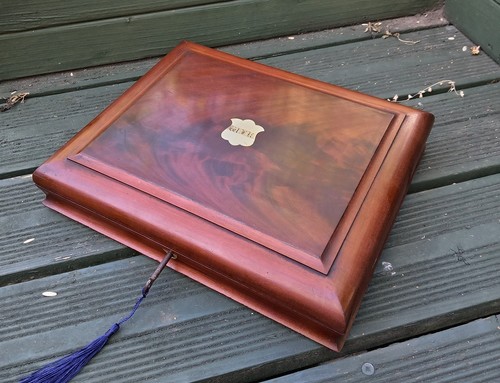 Edwardian flame mahogany box - flame,