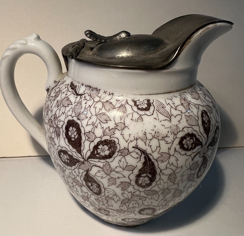 Antique bone china syrup - antique,