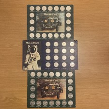 Shell Historic Cars Coin sets x2 & Shell Man In Flight Coin Set 