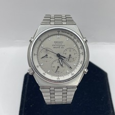 SEIKO 7A28-707A Chronograph Grey Ghost Dial SQ 100 1983 40mm Men's Quartz Watch