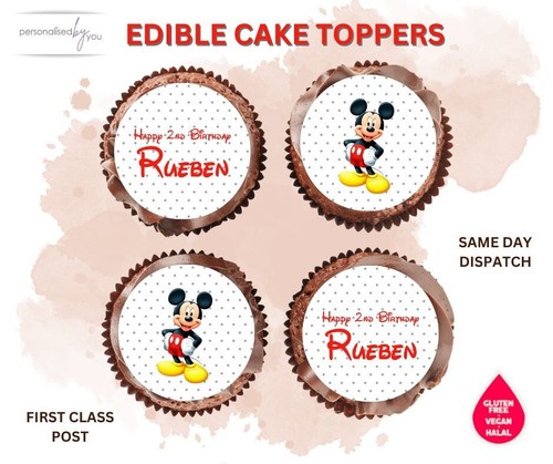 Edible cupcake toppers - edible,