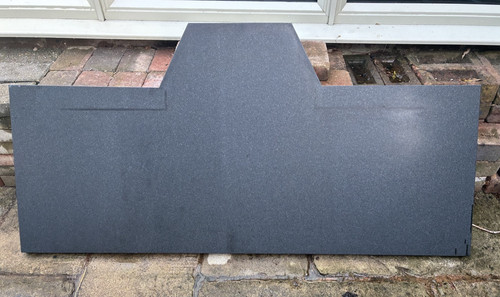 Honed black granite fireplace - honed,