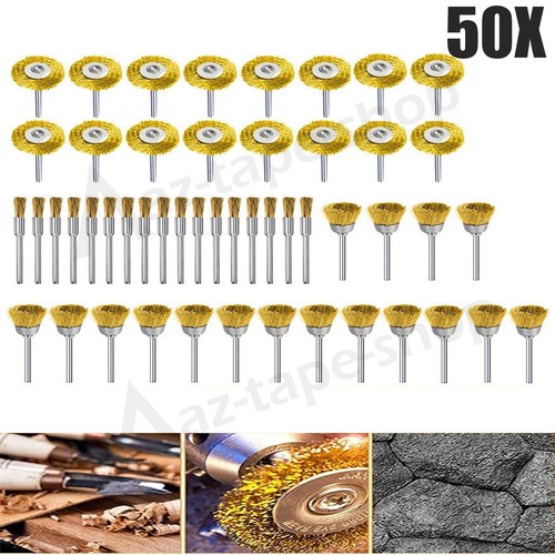 50x brass wire brush set - 50x,