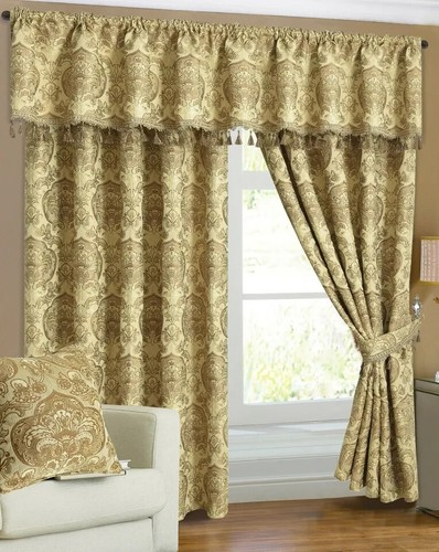 Georgia jacquard curtains pair - curtains,