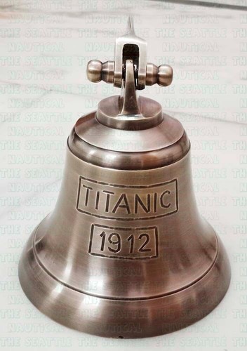 Nautical brass hanging bell - nautical,