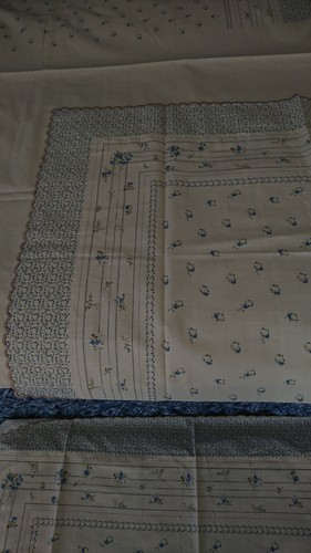 Vtg cotton linen style - linen, floral
