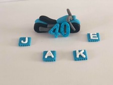 Motorbike motorcycle personalised edible cake topper 3D decoration birthday