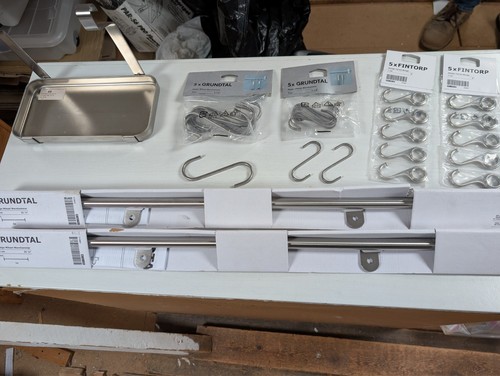 Ikea grundtal kitchen - kitchen, rails