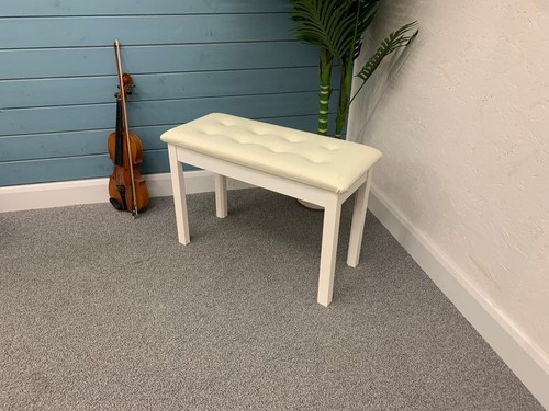 New white piano stool - piano, with