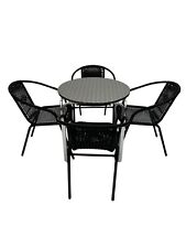 Black Aluminium Rattan Garden