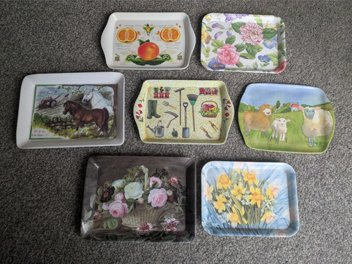 Small melamine trays incl - melamine, trays,
