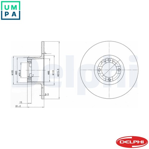 Brake disc bg2081 for - bg2081,