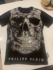 Philipp Plein Men's Black and White T-shirt size small