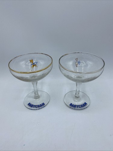 Pair babycham glasses - of,