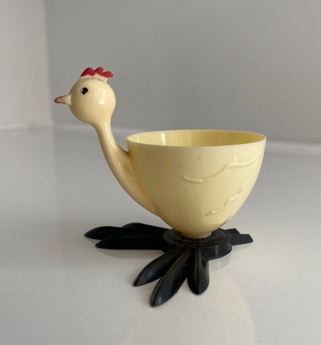 Vintage plastic chicken egg - chicken,
